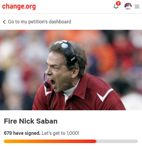 Fire Nick Saban!
